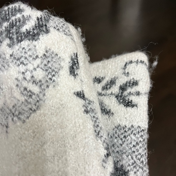 Lucy Laurel medium Anthropologie wool blend flower jacket dress coat gray ivory - Picture 8 of 8